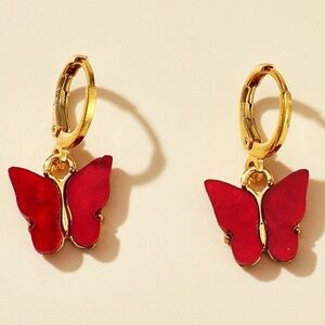 2 butterflies   Charms , mix & match , red/green